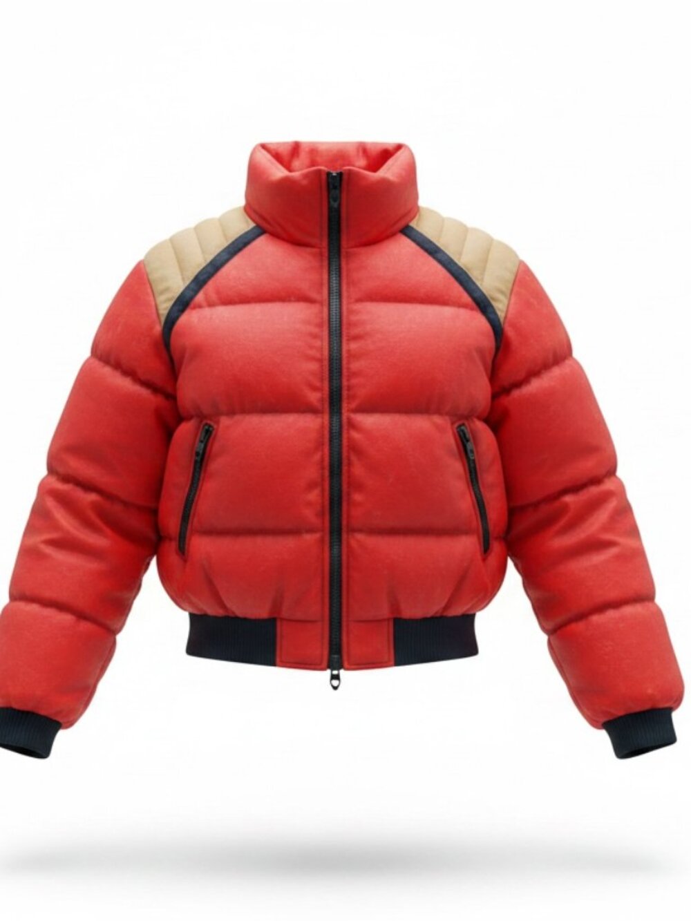 Vintage Slalom USA Ski Jacket Red Puffer Bomber Coat Retro 80s Wome Medium